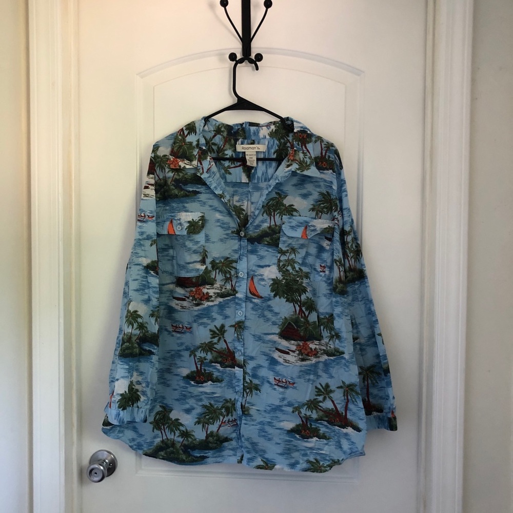 Roaman’s Long Sleeve Button Down Shirt